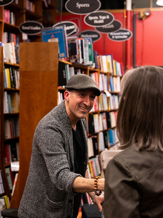 David at Harvard Bookstore